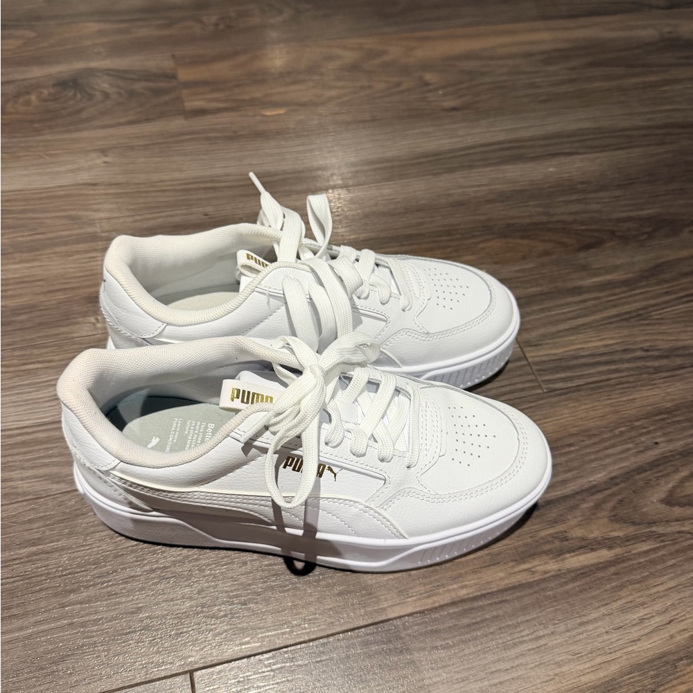 Puma Classic White Lace-Up Sneakers